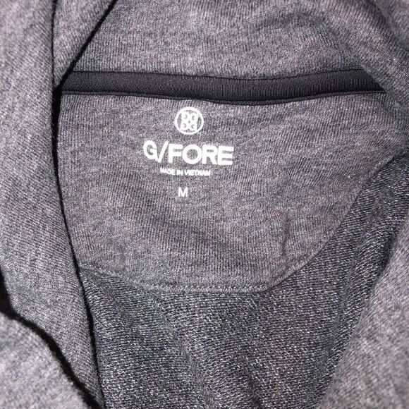G/Fore Golf Hoodie Men's Medium Gray Casual Hooded Pullover Golf Long Sleeve - Picture 10 of 11